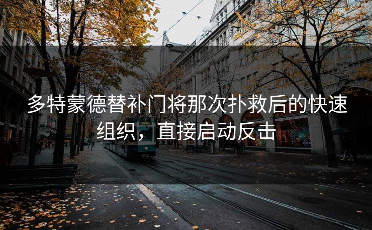 多特蒙德替补门将那次扑救后的快速组织，直接启动反击