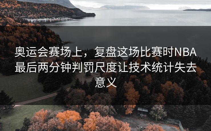奥运会赛场上，复盘这场比赛时NBA最后两分钟判罚尺度让技术统计失去意义